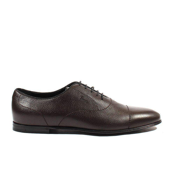 Gucci Men's Shoes Brown Pebbled Leather Oxfords (GGM1542A)-AmbrogioShoes