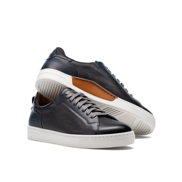 Magnanni 22464 Amadeo Men's Shoes Gray & Navy Calf-Skin Leather Casual Sneakers (MAG1015)-AmbrogioShoes