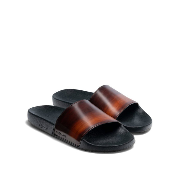 Magnanni 22685 Playa Men's Shoes Two-Tone Brown Calf-Skin Leather Sandals (MAG1059)-AmbrogioShoes