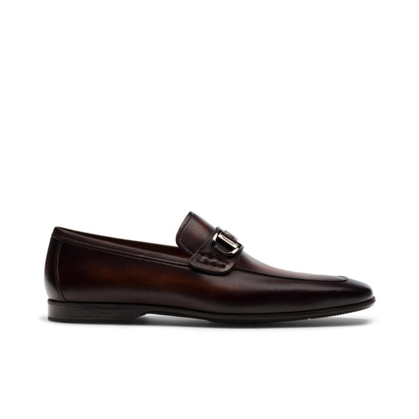 Magnanni 24379 Raso Men's Shoes Brown Calf-Skin Leather Slip-On Penny Loafers (MAGS1079)-AmbrogioShoes