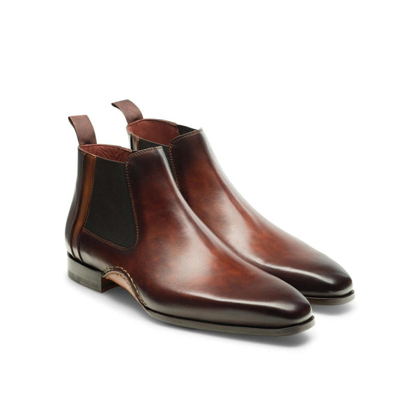 Magnanni Nadir 23488 Men's Shoes Brown Calf-Skin Leather Chelsea Boots (MAGS1100)-AmbrogioShoes