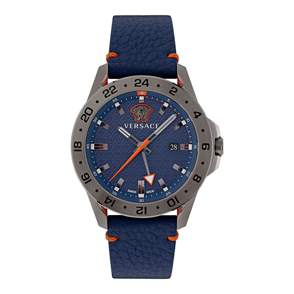 Versace Sport Tech GMT Leather Watch