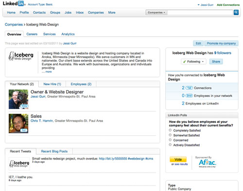 Screenshot of LinkedIn Profile