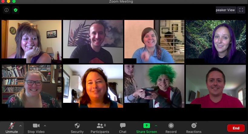 Working Remotely Iceberg Zoom Meeting